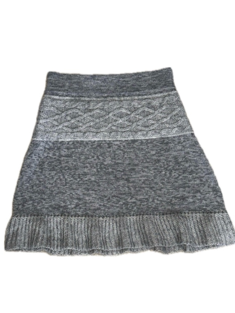 AKINI Chunky Knit Cable Mini Skirt Scandi | Sz XS